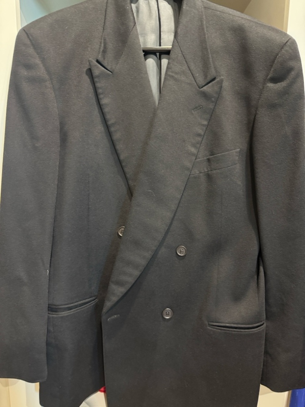 Giorgio Armani Double-Breasted Black Suit Jacket